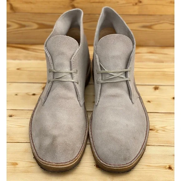 Vtg Clarks Men's Desert Suede Boots 026016 Beige Sand Size US 13 Made In England
